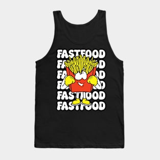 French Fries Cartoon Fast Food Tank Top